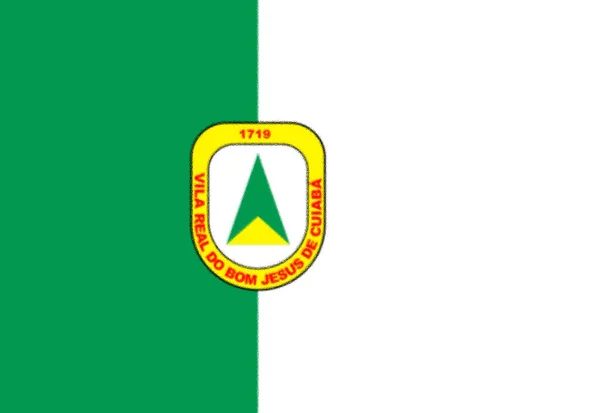 Flaga Cuiaba Mato Grosso Tło Tekstury — Zdjęcie stockowe