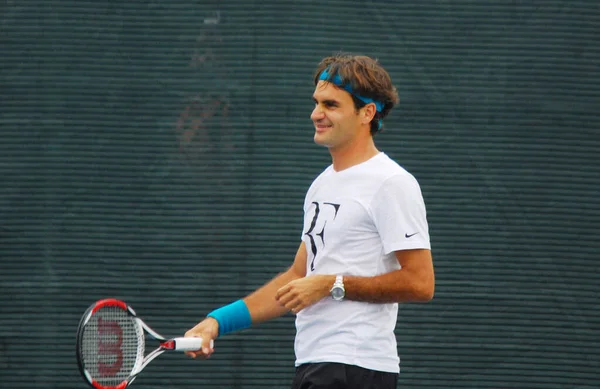 Montreal Agosto Roger Federer Cancha Montreal Rogers Cup Agosto 2011 — Foto de Stock