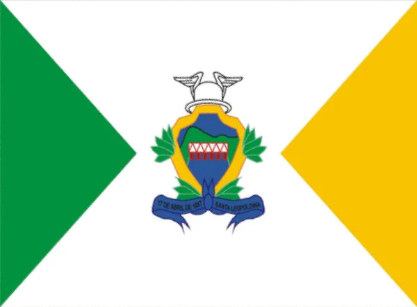 Flagge Von Santa Leopoldina Hintergrund Textur — Stockfoto