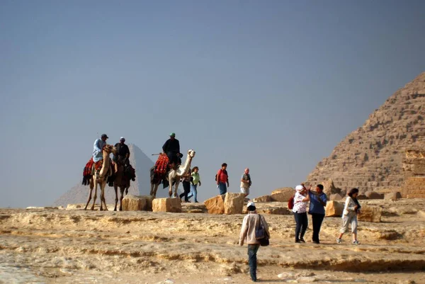 Cairo Egypt 122 Giza Büyük Piramidi Veya Khufu Piramidi Önündeki — Stok fotoğraf