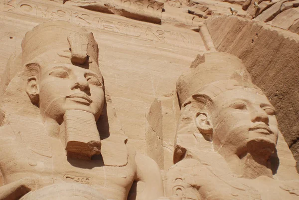 Abu Simbel Tapınakları Sudan Sınırına Yakın Iki Büyük Kaya Tapınağıdır — Stok fotoğraf