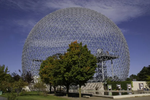 Cúpula Geodésica Llamada Biosfera Museo Montreal Dedicado Agua Medio Ambiente — Foto de Stock