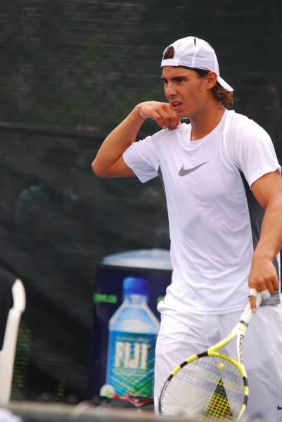 Montreal Agosto Rafael Nadal Cancha Entrenamiento Montreal Rogers Cup Agosto —  Fotos de Stock