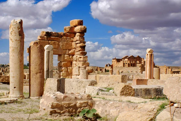 Dougga Tunisia 2017 Dougga Thugga Una Ciudad Romano Bereber Norte — Foto de Stock