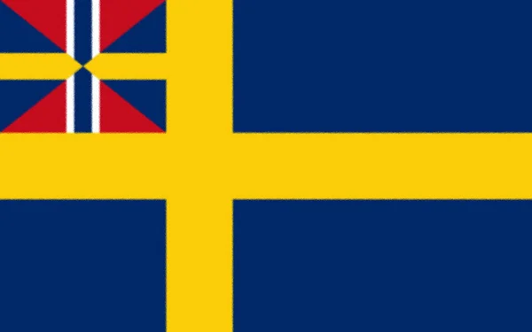 Former Flag Sweden Representing Union Norway 1844 1905 — Stock Photo, Image