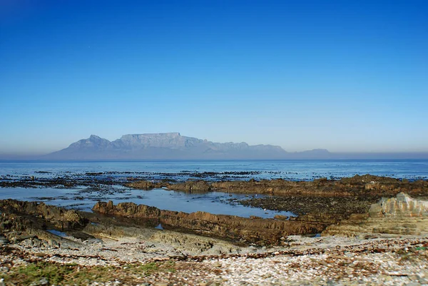 Table Mountain Khoekhoe Mountain Rising Sea Afrikaans Tafelberg Flat Topped Stock Picture