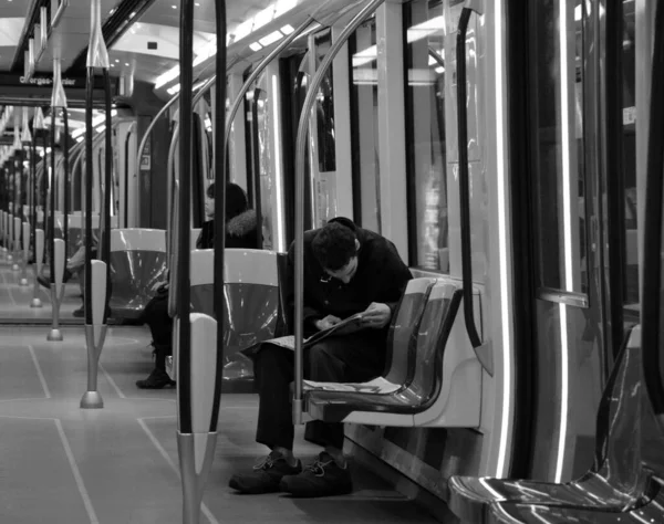 Ludzie Transporcie Miejskim Montrealu — Zdjęcie stockowe