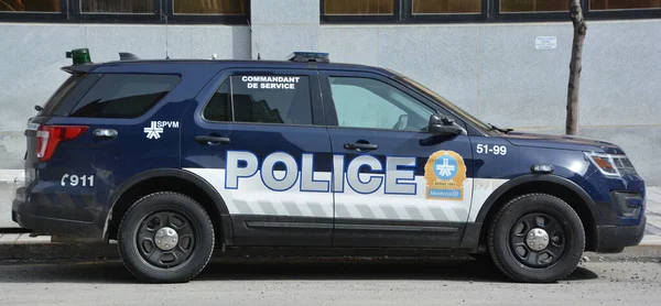 Montreal Quebec Canada 2020 Car Service Police Ville Montreal Spvm — kuvapankkivalokuva