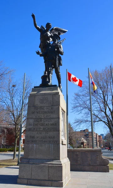 Montreal Canada 2020 Westmount Wars Memoriais Eram Muito Diferentes Época — Fotografia de Stock