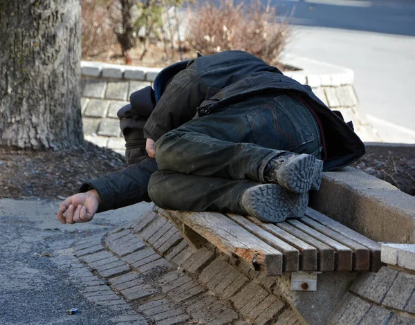Montreal Canada 2020 Homelesses Території Парку Хоча Приблизними Підрахунками Монреалі — стокове фото