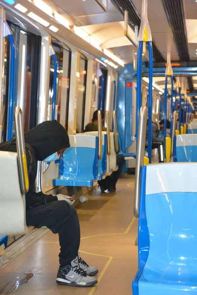 Intérieur Wagon Métro Moderne — Photo