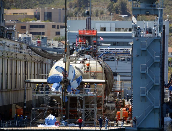 San Diego Eua 2015 Sob Reparação Eua Nuclair Submarino Existem — Fotografia de Stock