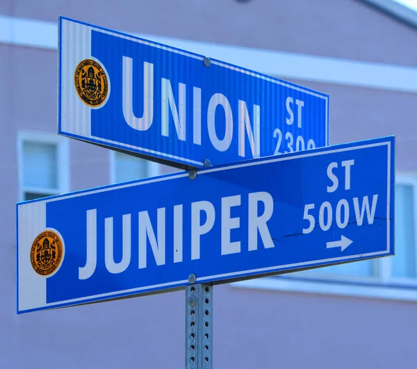 San Diego Usa April 2015 Straßenschild Von San Diego Rund — Stockfoto