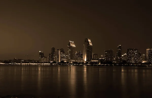 San Diego Usa Április 2015 Éjszaka Downtown San Diego Nyolcadik — Stock Fotó