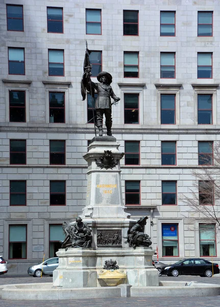 Montreal Quebec Canada 2020 Details Van Het Standbeeld Van Paul — Stockfoto