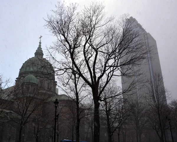 Montreal Canada 2020 1000 Gauchetiere Arranha Céu Localizado Montreal Quebec — Fotografia de Stock