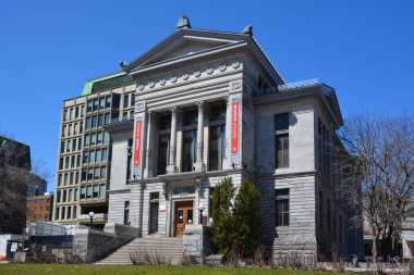 MONTREAL QUEBEC CANADA - 04 23 2020: Redpath Museum, McGill Üniversitesi 'ne ait bir doğa tarihi müzesidir. Şeker baronu Peter Redpath 'in hediyesi olarak 1882' de inşa edildi.