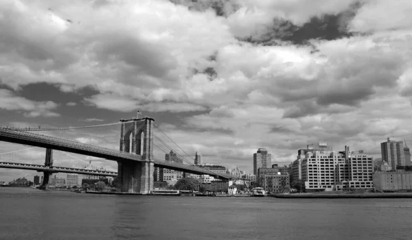 Eua Maio Brooklyn Bridge Uma Das Mais Antigas Pontes Suspensas — Fotografia de Stock