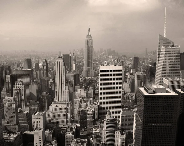 Skyline Van Midtown Manhattan New York City Met Herkenbare Wolkenkrabbers — Stockfoto