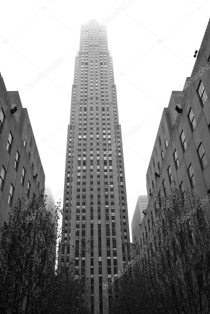NEW YORK CITY USA - OCT 27: Rockefeller Center on Oct 27, 2013 in New York. Rockefeller Center is a complex of 19 commercial buildings. It is a National Historic Landmark.