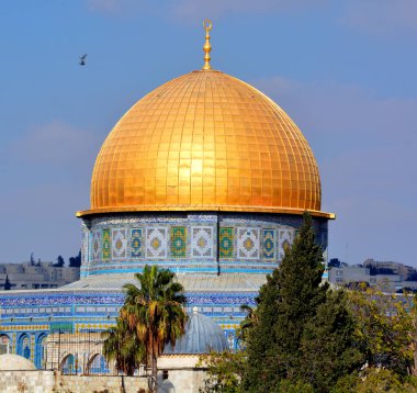 JERUSALEM ISRAEL - 23 10 16: tapınak dağı olarak bilinen Kudüs 'ün Kudüs' teki asil mabedi, dünyanın en önemli dini yerlerinden biridir..