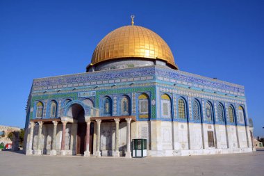 JERUSALEM ISRAEL - 23 10 16: tapınak dağı olarak bilinen Kudüs 'ün Kudüs' teki asil mabedi, dünyanın en önemli dini yerlerinden biridir..