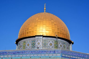 JERUSALEM ISRAEL - 23 10 16: tapınak dağı olarak bilinen Kudüs 'ün Kudüs' teki asil mabedi, dünyanın en önemli dini yerlerinden biridir..