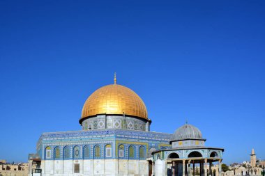 JERUSALEM ISRAEL - 23 10 16: tapınak dağı olarak bilinen Kudüs 'ün Kudüs' teki asil mabedi, dünyanın en önemli dini yerlerinden biridir..