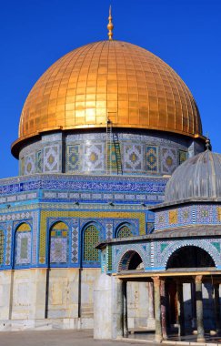 JERUSALEM ISRAEL - 23 10 16: tapınak dağı olarak bilinen Kudüs 'ün Kudüs' teki asil mabedi, dünyanın en önemli dini yerlerinden biridir..