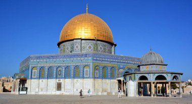 JERUSALEM ISRAEL - 23 10 16: tapınak dağı olarak bilinen Kudüs 'ün Kudüs' teki asil mabedi, dünyanın en önemli dini yerlerinden biridir..