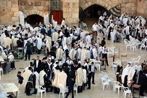 Jerusalem Israel Jüdische Männer Feiern Simchat Tora Simchat Tora Ist — Stockfoto