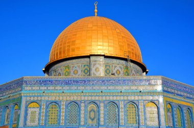 JERUSALEM ISRAEL - 23 10 16: tapınak dağı olarak bilinen Kudüs 'ün Kudüs' teki asil mabedi, dünyanın en önemli dini yerlerinden biridir..