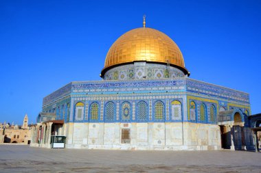 JERUSALEM ISRAEL - 23 10 16: tapınak dağı olarak bilinen Kudüs 'ün Kudüs' teki asil mabedi, dünyanın en önemli dini yerlerinden biridir..