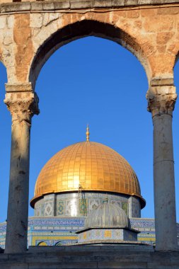 JERUSALEM ISRAEL - 23 10 16: tapınak dağı olarak bilinen Kudüs 'ün Kudüs' teki asil mabedi, dünyanın en önemli dini yerlerinden biridir..