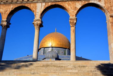 JERUSALEM ISRAEL - 23 10 16: tapınak dağı olarak bilinen Kudüs 'ün Kudüs' teki asil mabedi, dünyanın en önemli dini yerlerinden biridir..