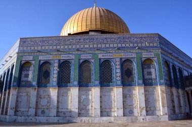JERUSALEM ISRAEL - 23 10 16: tapınak dağı olarak bilinen Kudüs 'ün Kudüs' teki asil mabedi, dünyanın en önemli dini yerlerinden biridir..