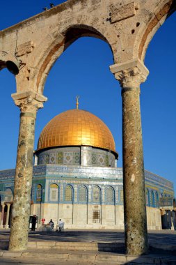 JERUSALEM ISRAEL - 23 10 16: tapınak dağı olarak bilinen Kudüs 'ün Kudüs' teki asil mabedi, dünyanın en önemli dini yerlerinden biridir..