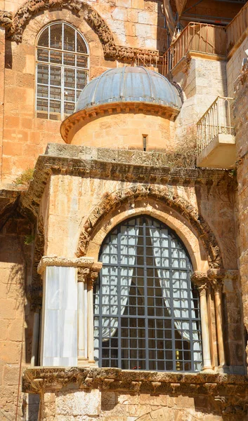 Jerusalem Details Der Grabeskirche Der Auferstehung Oder Der Anastasenkirche Der — Stockfoto
