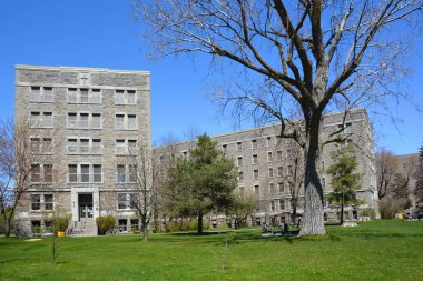 Montreal, Kanada 'da bina ve yeşil bahçe