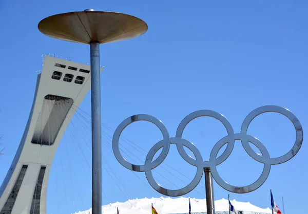 Montreal Canada 2020 Montreal Olympic Stadium Toren Het Hoogste Gekantelde — Stockfoto