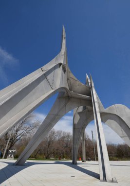 MONTREAL CANADA - 05 07 2020: Alexander Calder heykeli L 'Homme French (
