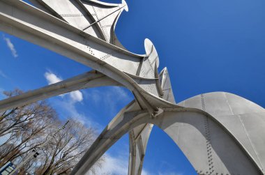MONTREAL CANADA - 05 07 2020: Alexander Calder heykeli L 'Homme French (