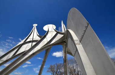 MONTREAL CANADA - 05 07 2020: Alexander Calder heykeli L 'Homme French (