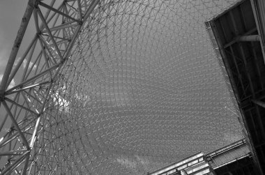 MONTREAL, CANADA - 05 07 2020: Biyosfer Montreal 'de çevreye adanmış bir müzedir. 1967 Dünya Fuarı için ABD 'nin eski pavyonunda bulunan Parc Jean-Drapeau, Expo 67.