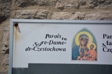 MONTREAL QUEBEC CANADA - 05 07 2020: Czestochowa Kilisesi Leydisi, Jasna Gora Manastırı Bazilikası, Czestochowa 'daki 