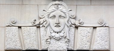 MONTREAL CANADA - 05 07 2020: Art Nouveau 'nun Detayları, özellikle 1890 ve 1910 yılları arasında en popüler olan uluslararası sanat, mimari ve uygulamalı sanattır.