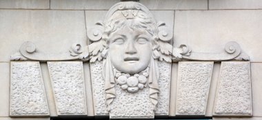 MONTREAL CANADA - 05 07 2020: Art Nouveau 'nun Detayları, özellikle 1890 ve 1910 yılları arasında en popüler olan uluslararası sanat, mimari ve uygulamalı sanattır.