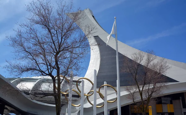 Montreal Kanada 2020 Montreal Olympijský Stadion Věž Nejvyšší Nakloněná Věž — Stock fotografie