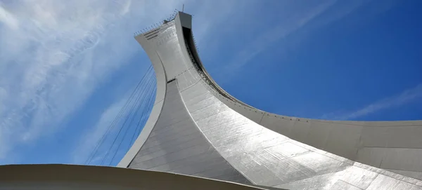 Монреаль Канада 2020 Башня Олимпийского Стадиона Монреаля Самая Высокая Наклонная — стоковое фото