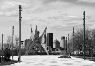 MONTREAL CANADA - 05 97 2020: Alexander Calder heykeli L 'Homme French (